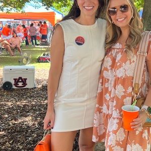 NEVER WORN! Abercrombie cream denim dress!